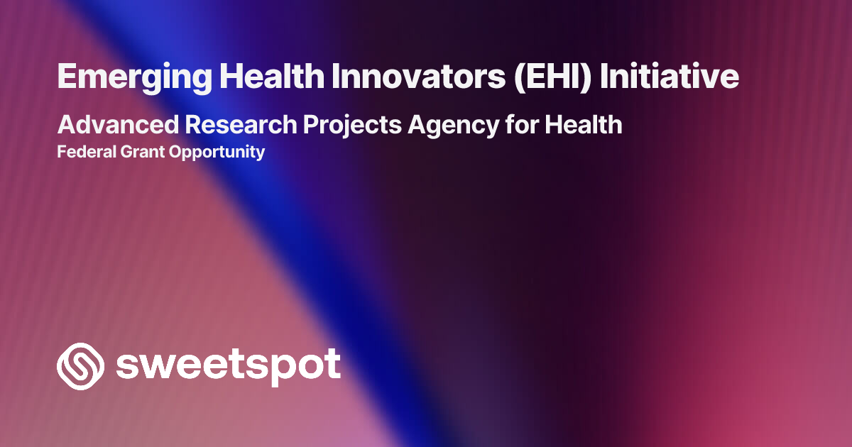 Emerging Health Innovators (EHI) Initiative