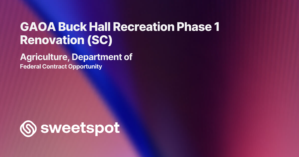 GAOA Buck Hall Recreation Phase 1 Renovation (SC)