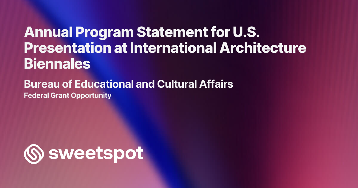 Annual Program Statement for U.S. Presentation at International ...