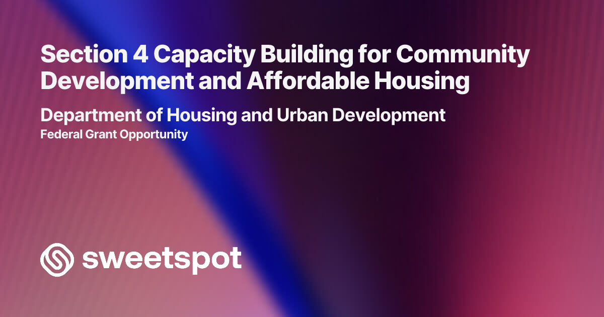 Section 4 Capacity Building for Community Development and Affordable ...