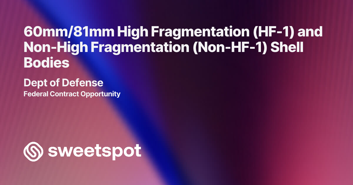 60mm/81mm High Fragmentation (HF-1) and Non-High Fragmentation (Non-HF ...