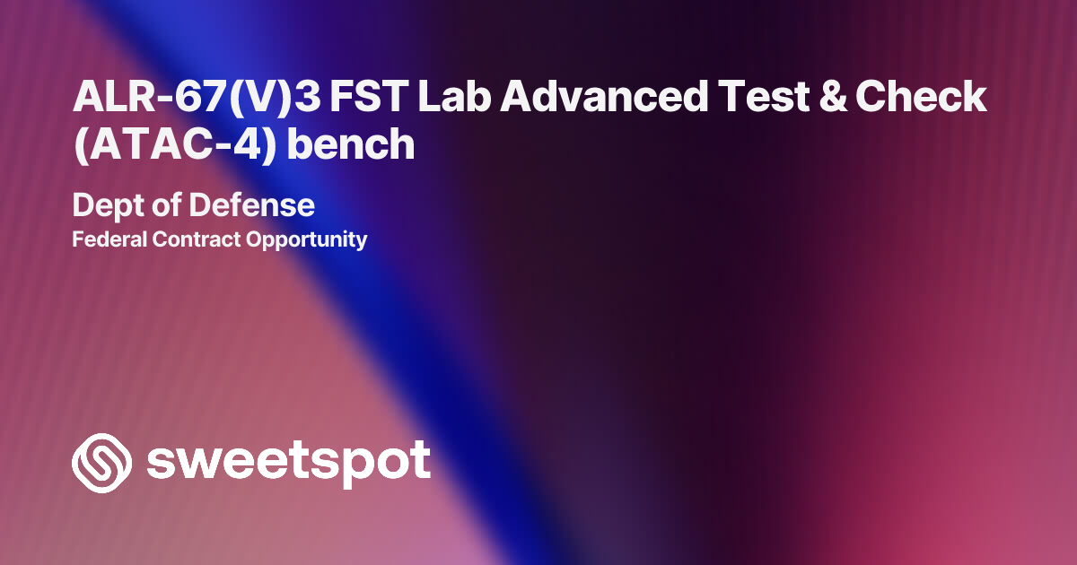 ALR-67(V)3 FST Lab Advanced Test & Check (ATAC-4) bench