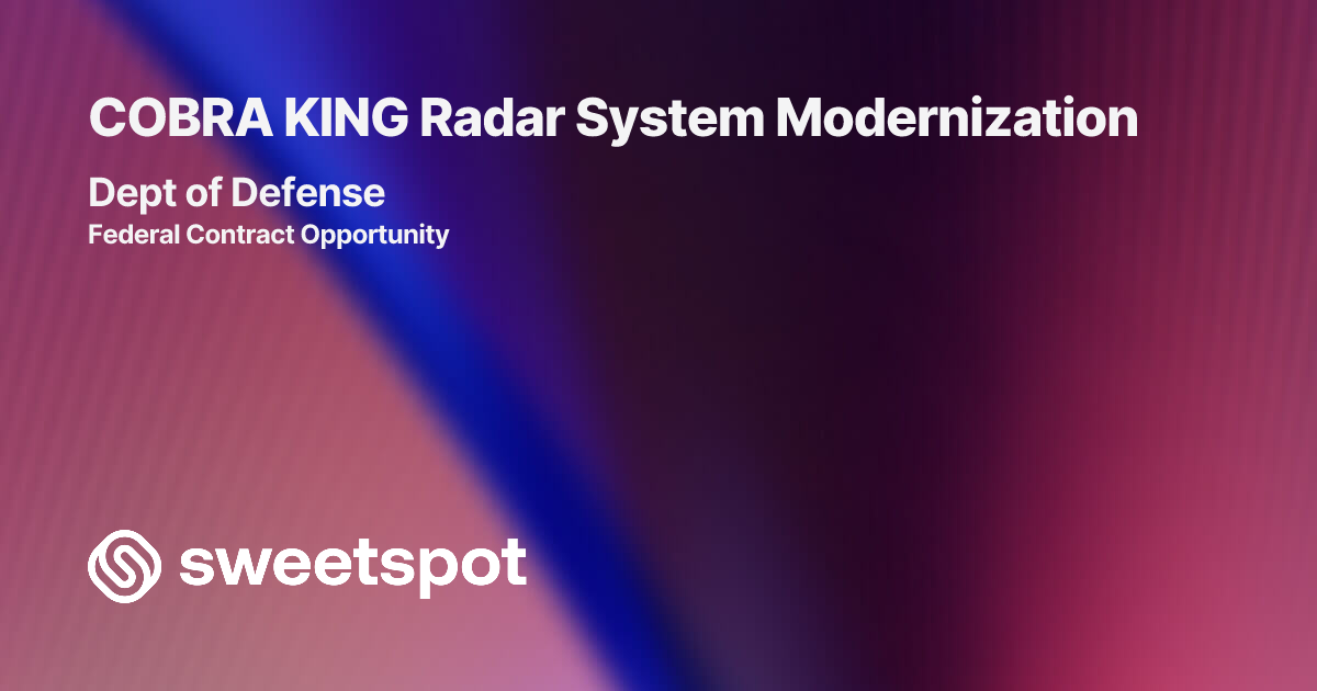 COBRA KING Radar System Modernization