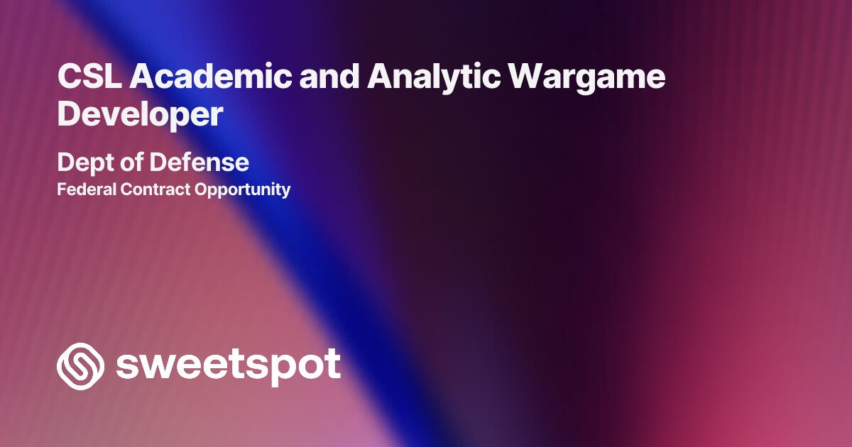CSL Academic and Analytic Wargame Developer