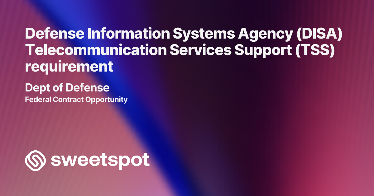 Defense Information Systems Agency (DISA) Telecommunication Services ...