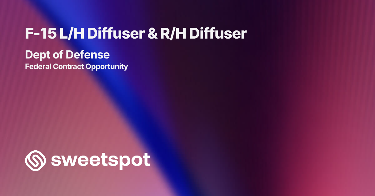F-15 L/H Diffuser & R/H Diffuser