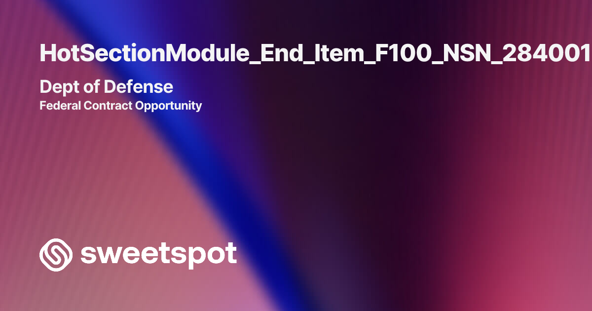 HotSectionModule_End_Item_F100_NSN_2840012769822NZ_PN_4071088