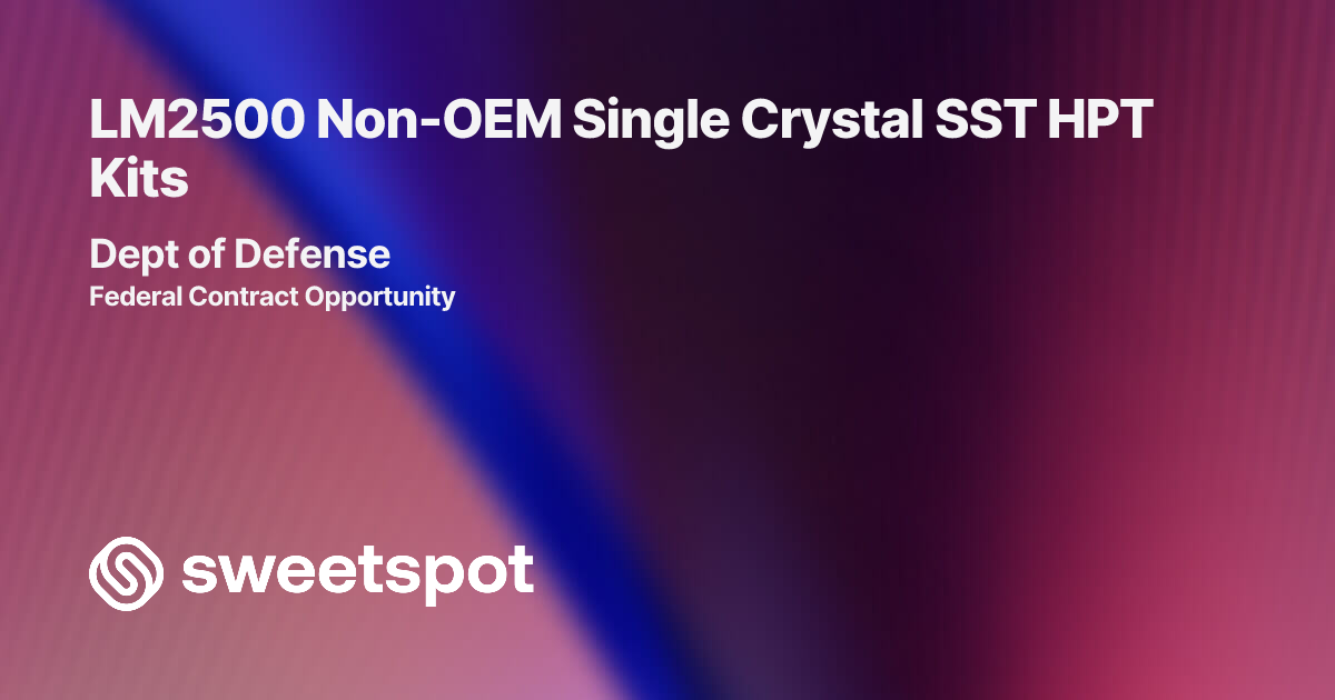 LM2500 Non-OEM Single Crystal SST HPT Kits