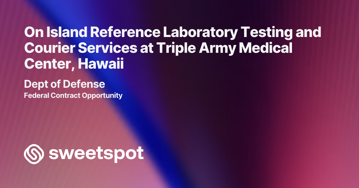 On Island Reference Laboratory Testing and Courier Services at Triple ...