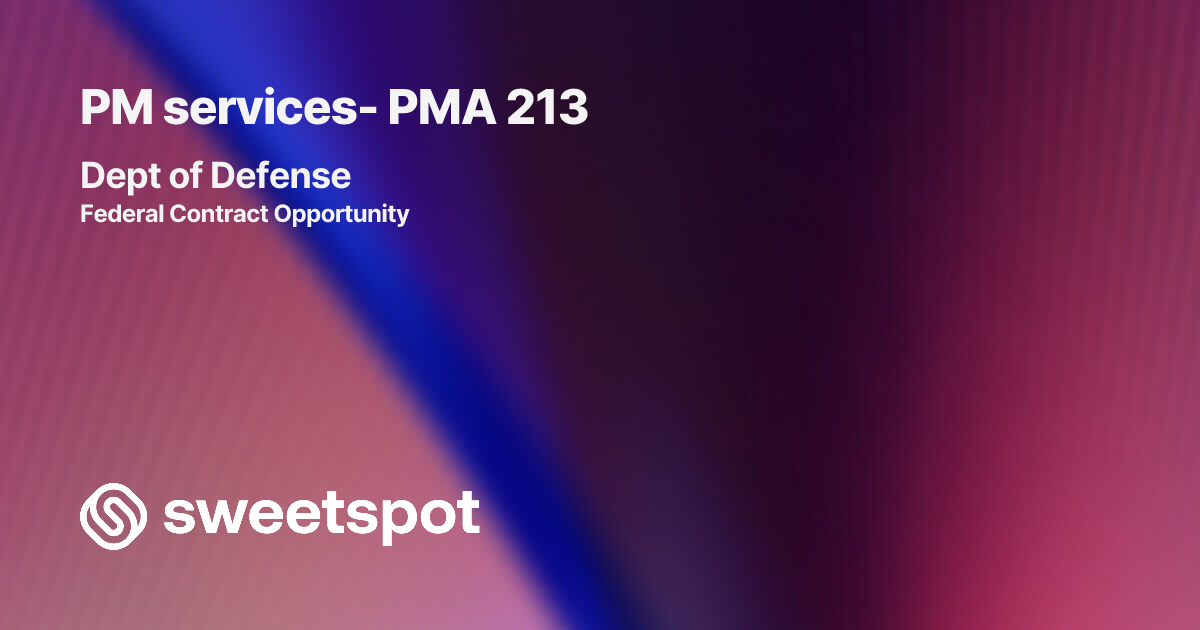 PM services- PMA 213
