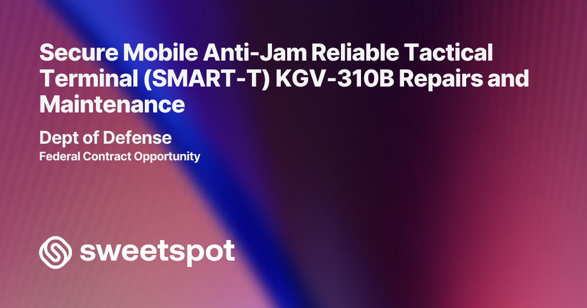 Secure Mobile Anti-Jam Reliable Tactical Terminal (SMART-T) KGV-310B ...