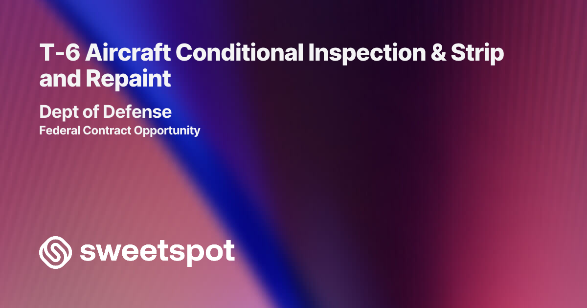 T-6 Aircraft Conditional Inspection & Strip and Repaint