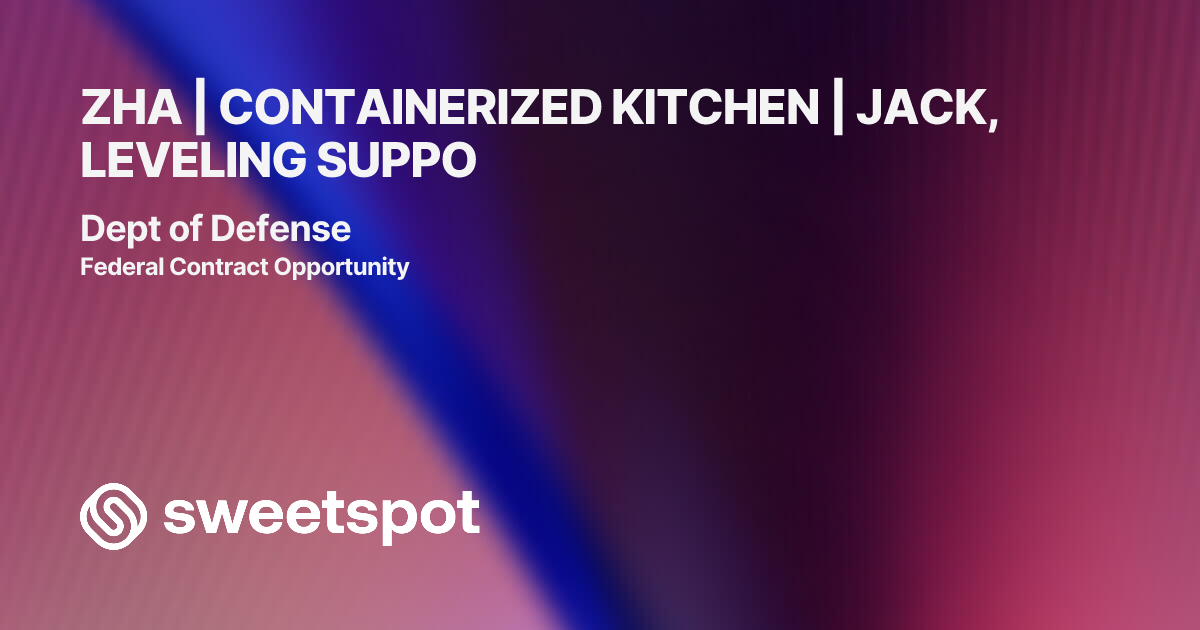 ZHA | CONTAINERIZED KITCHEN | JACK, LEVELING SUPPO