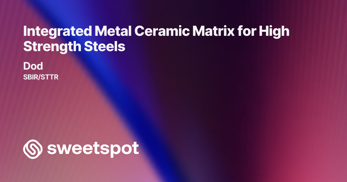 Integrated Metal Ceramic Matrix for High Strength Steels