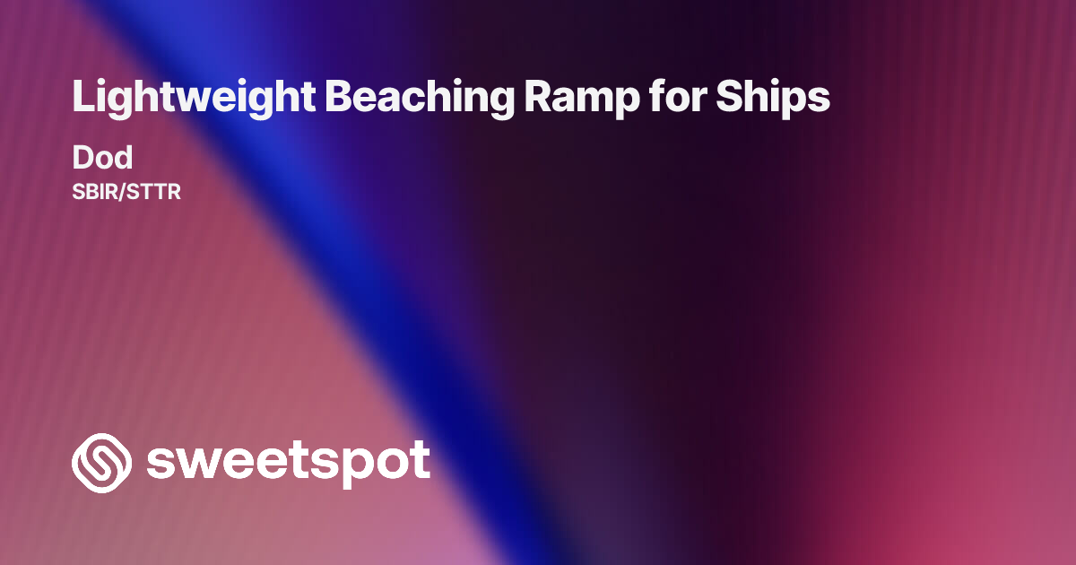 Lightweight Beaching Ramp for Ships