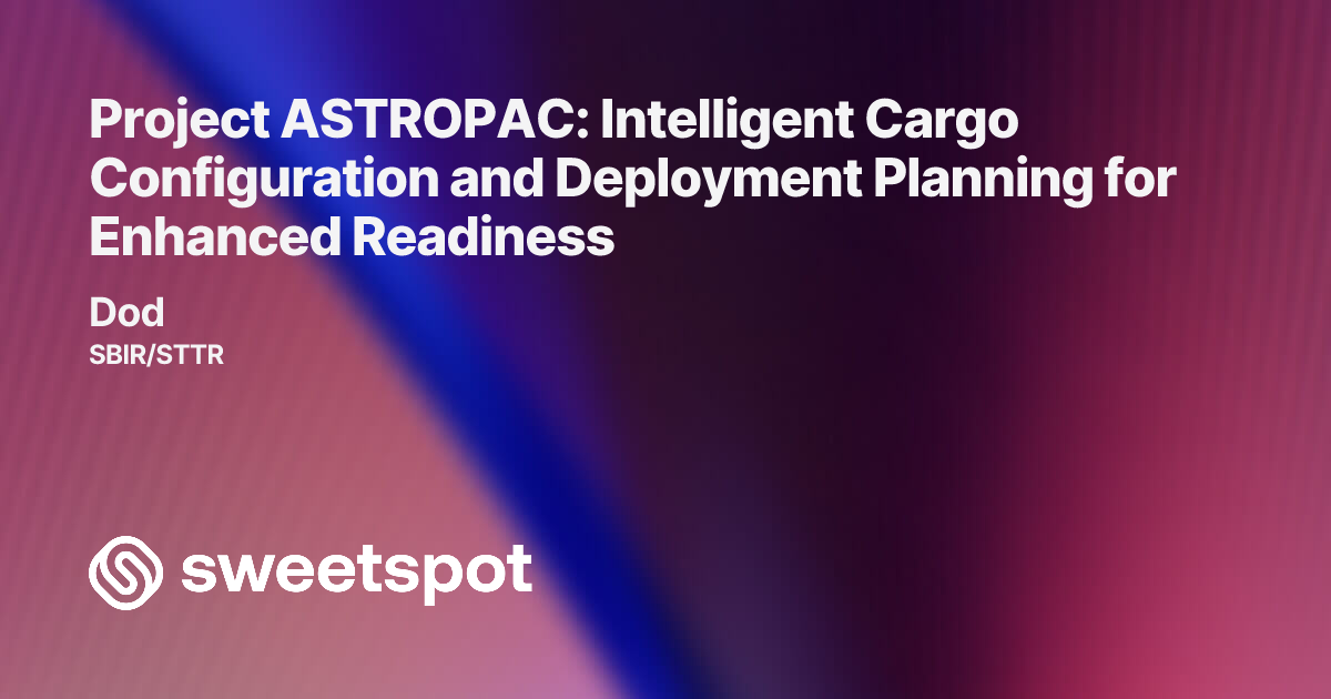 Project ASTROPAC: Intelligent Cargo Configuration and Deployment ...