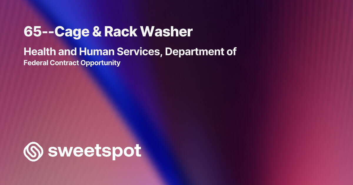 65--Cage & Rack Washer