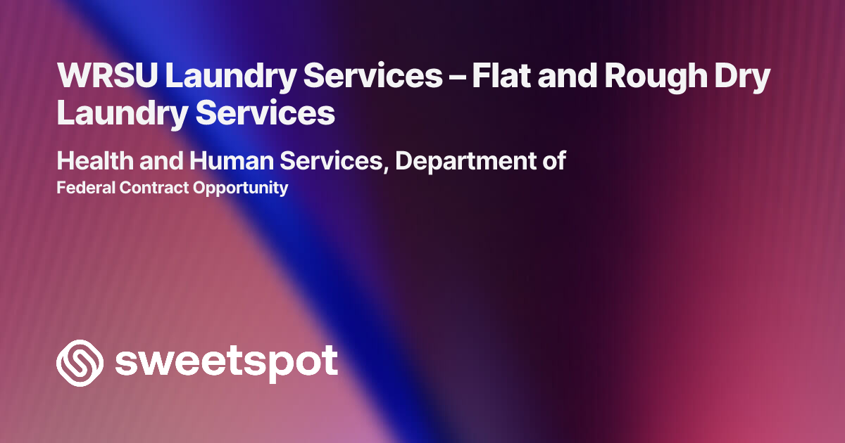 WRSU Laundry Services – Flat and Rough Dry Laundry Services