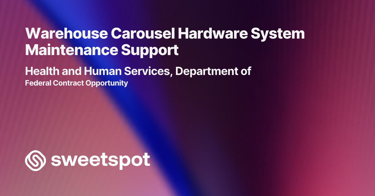 Warehouse Carousel Hardware System Maintenance Support
