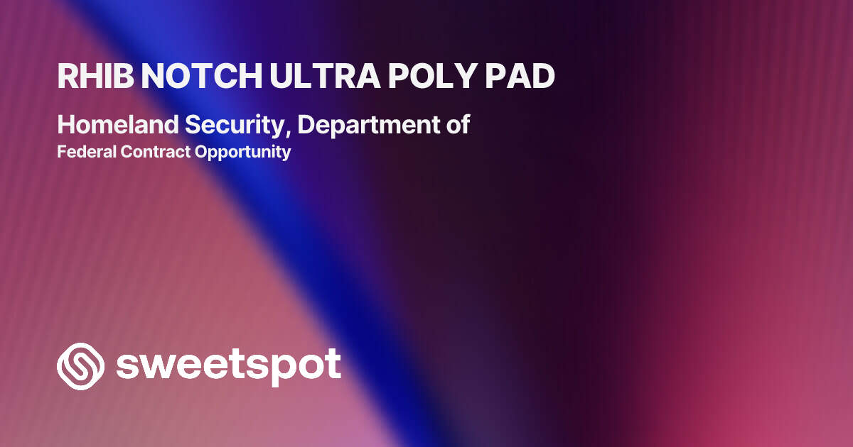 RHIB NOTCH ULTRA POLY PAD