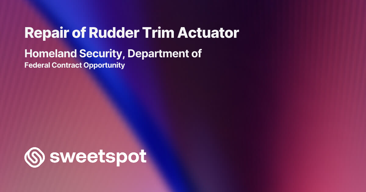 Repair of Rudder Trim Actuator
