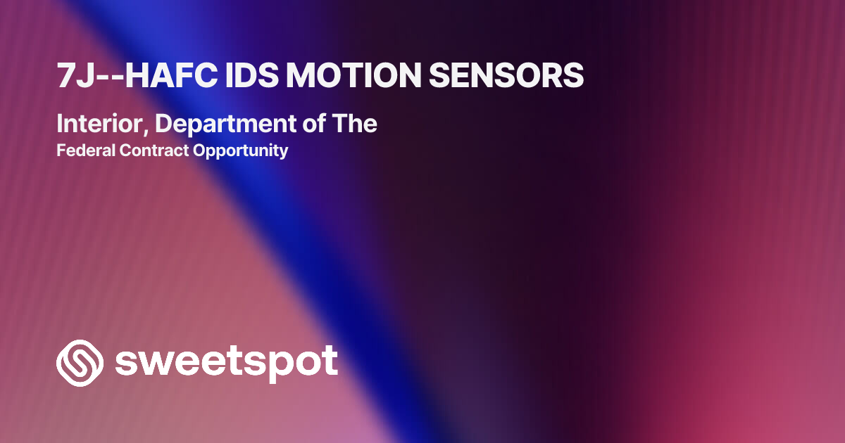 7J--HAFC IDS MOTION SENSORS