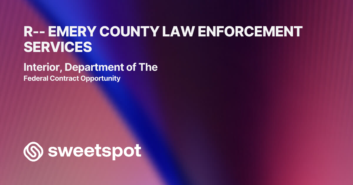R-- EMERY COUNTY LAW ENFORCEMENT SERVICES