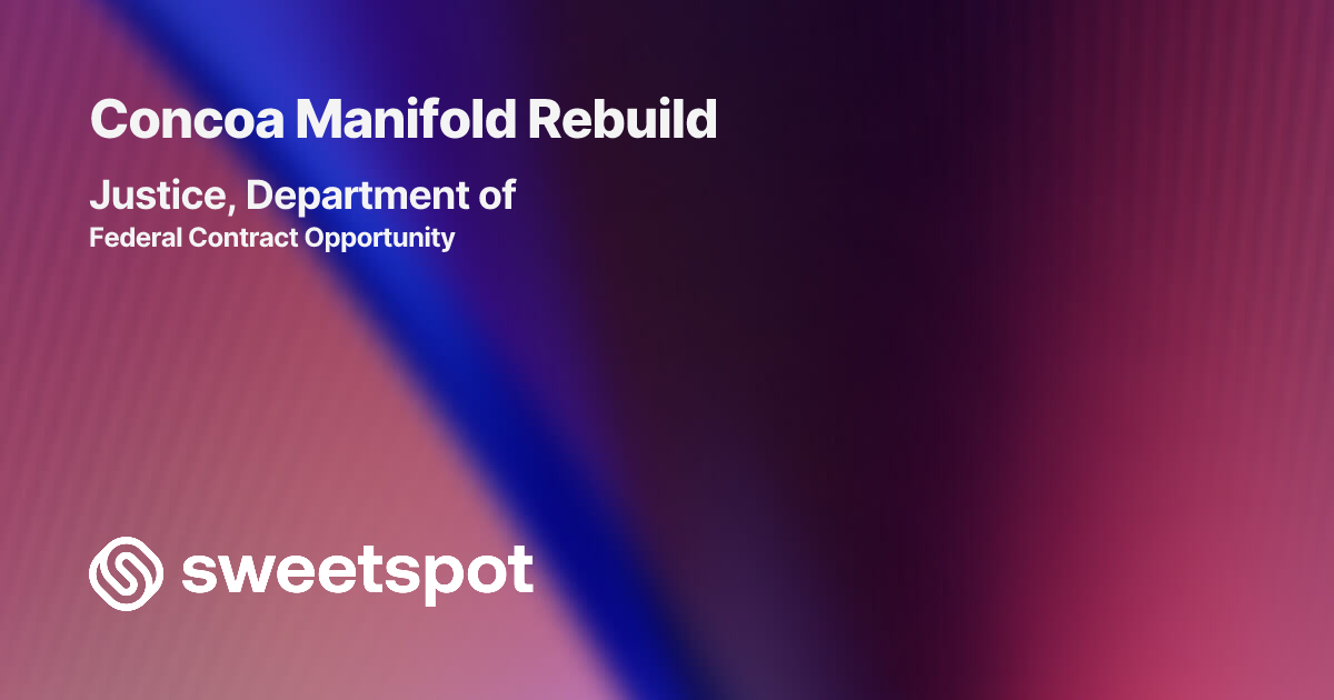 Concoa Manifold Rebuild