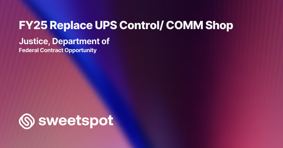 FY25 Replace UPS Control/ COMM Shop