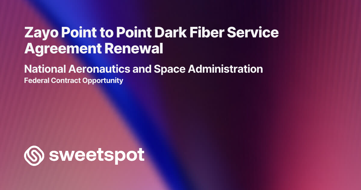 Zayo Point to Point Dark Fiber Service Agreement Renewal
