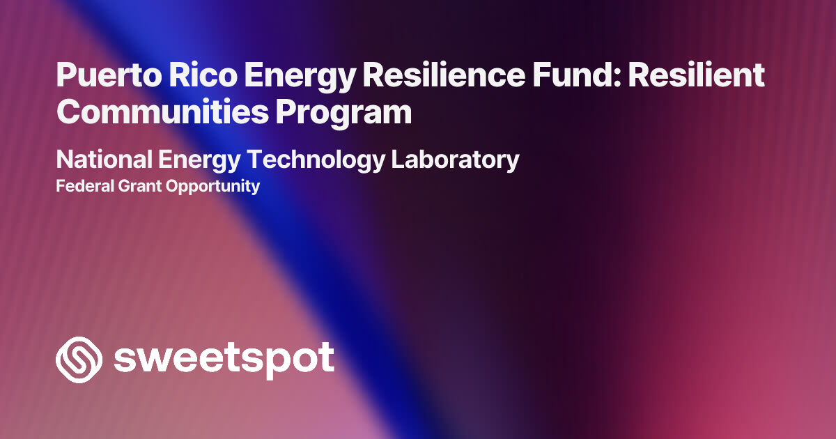 Puerto Rico Energy Resilience Fund: Resilient Communities Program