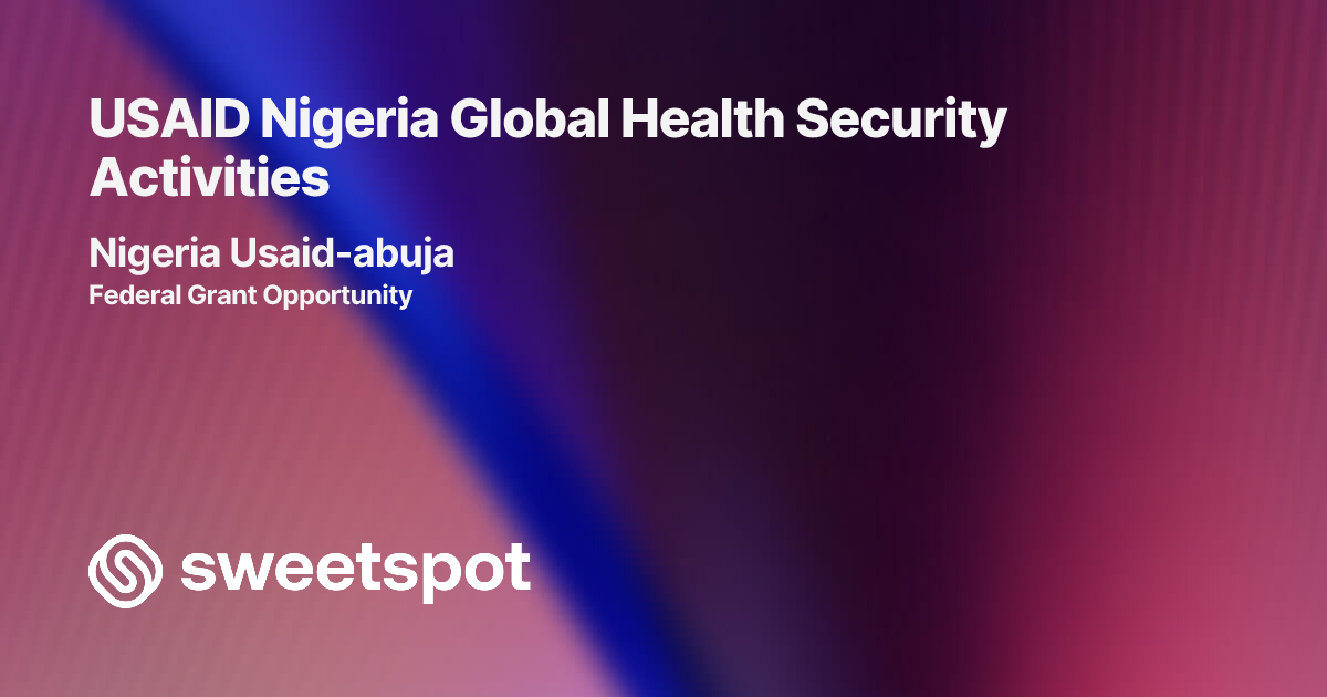 USAID Nigeria Global Health Security Activities