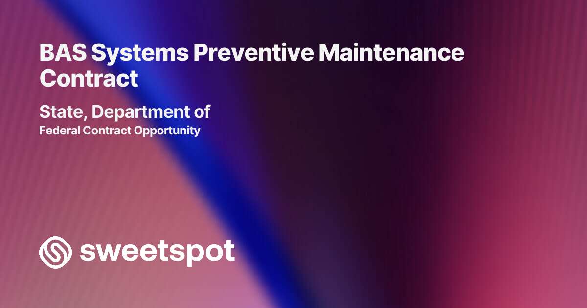 BAS Systems Preventive Maintenance Contract