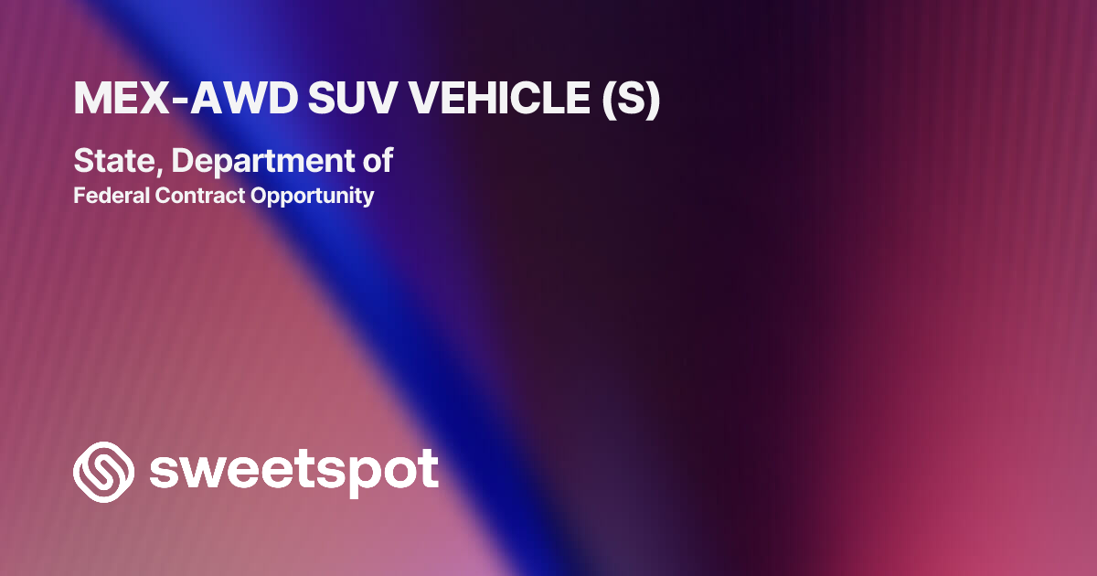 MEX-AWD SUV VEHICLE (S)