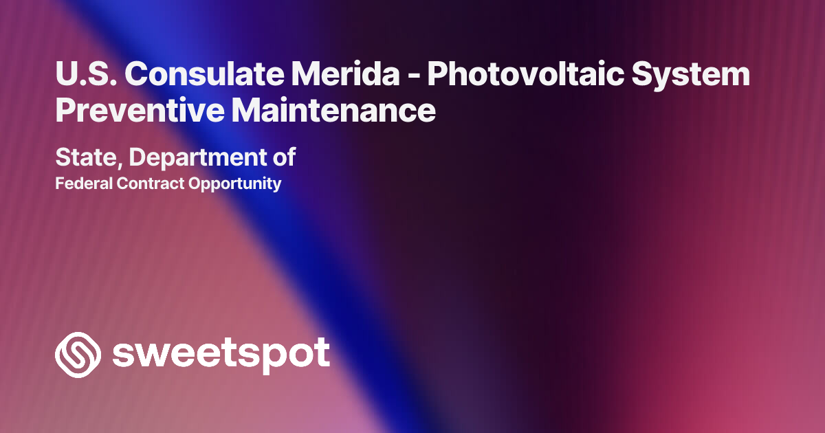 U.S. Consulate Merida - Photovoltaic System Preventive Maintenance