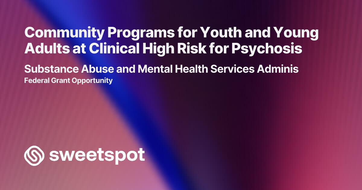Community Programs for Youth and Young Adults at Clinical High Risk for ...