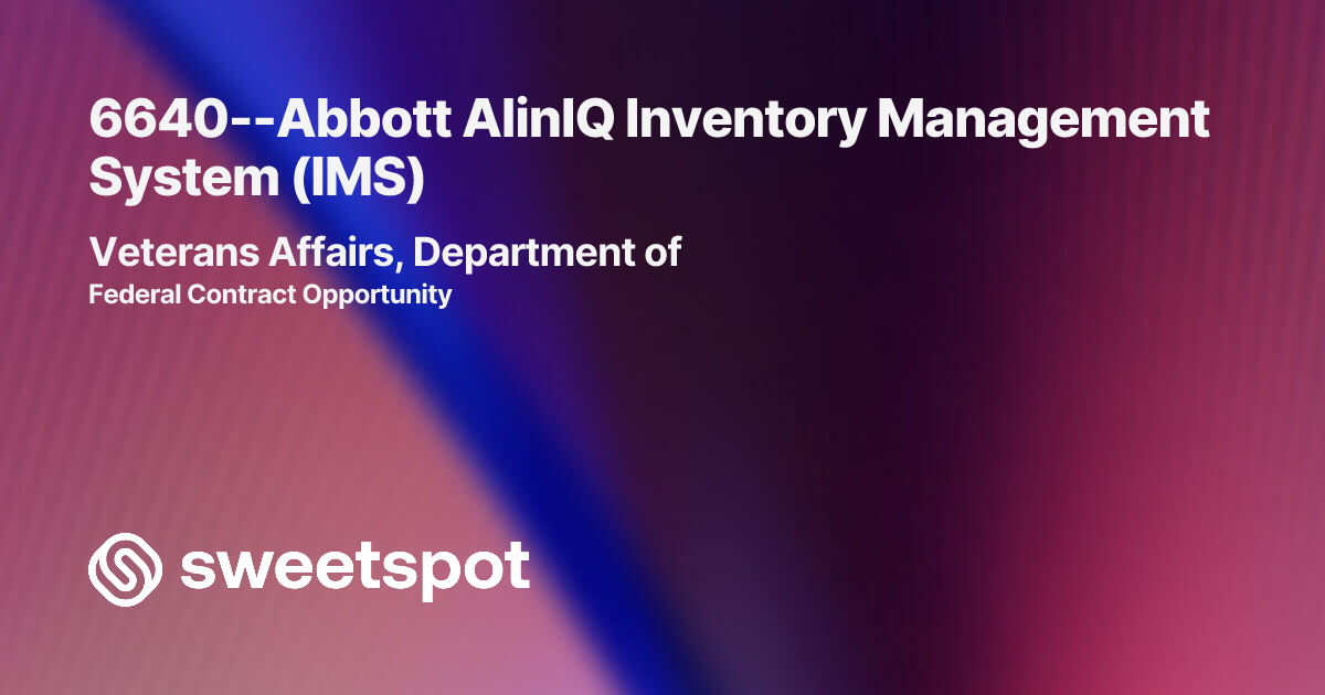 6640--Abbott AlinIQ Inventory Management System (IMS)