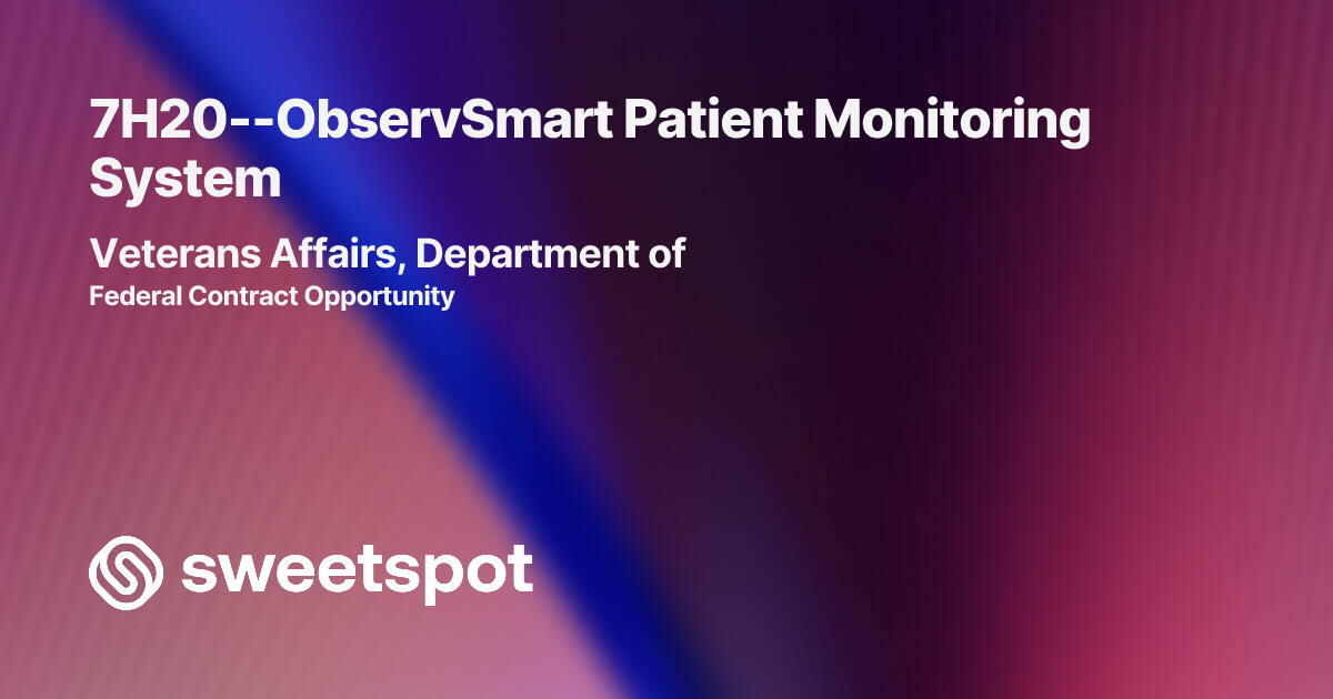 7H20--ObservSmart Patient Monitoring System
