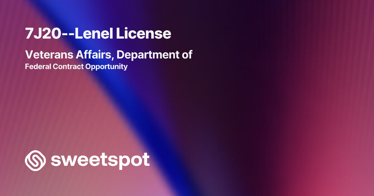 7J20--Lenel License