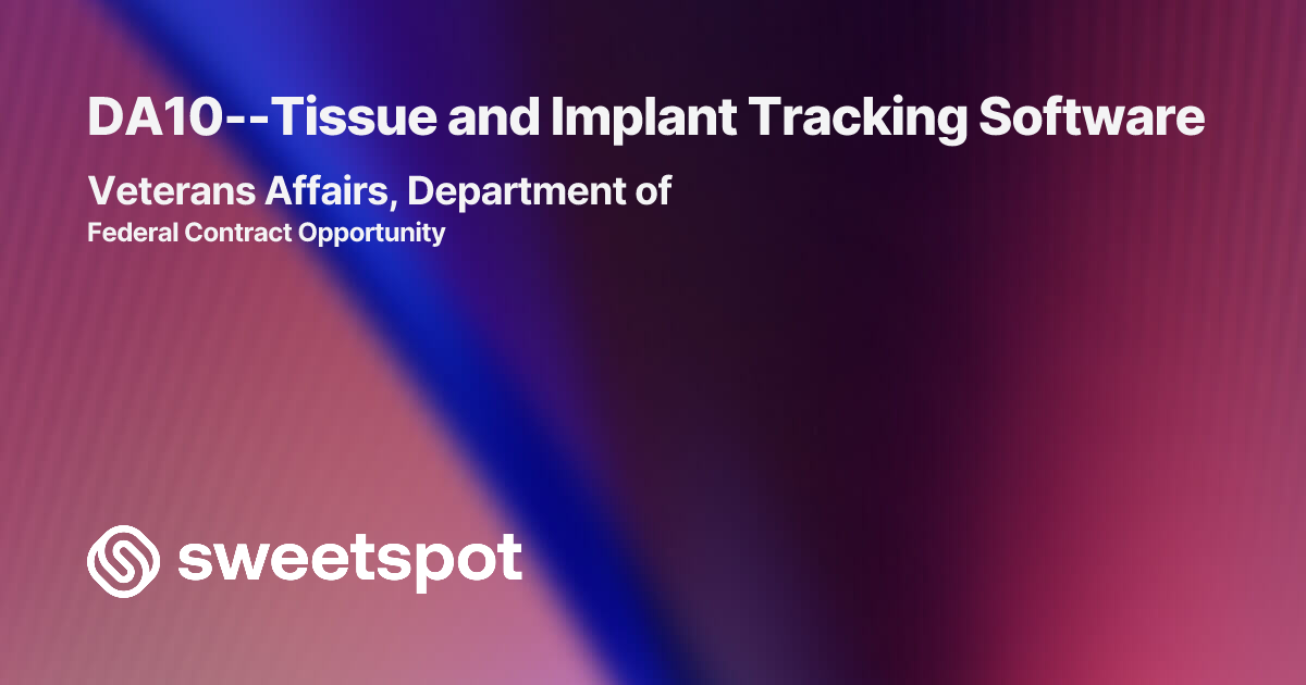 DA10--Tissue and Implant Tracking Software