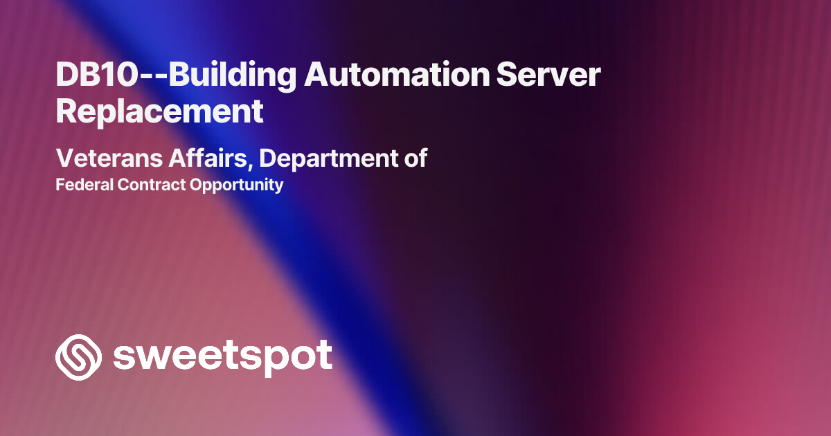 DB10--Building Automation Server Replacement