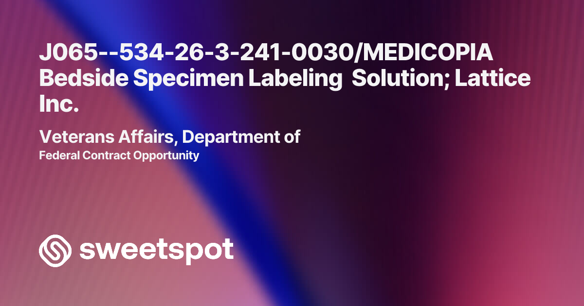 J065--534-26-3-241-0030/MEDICOPIA Bedside Specimen Labeling Solution ...
