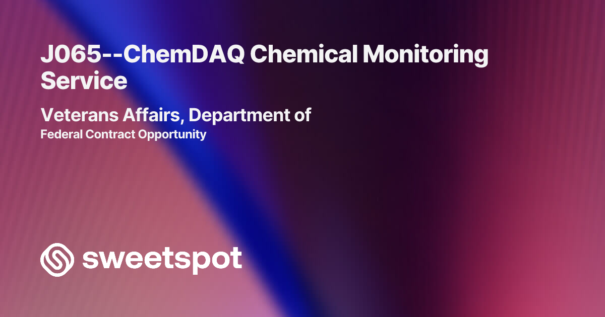 J065--ChemDAQ Chemical Monitoring Service