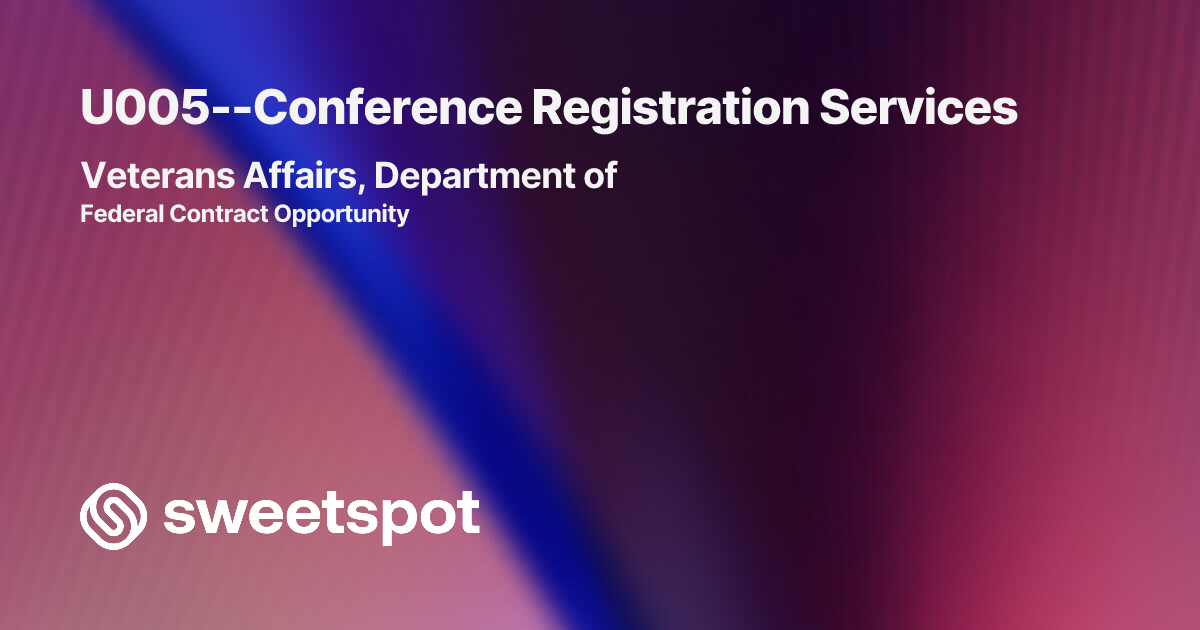 U005--Conference Registration Services