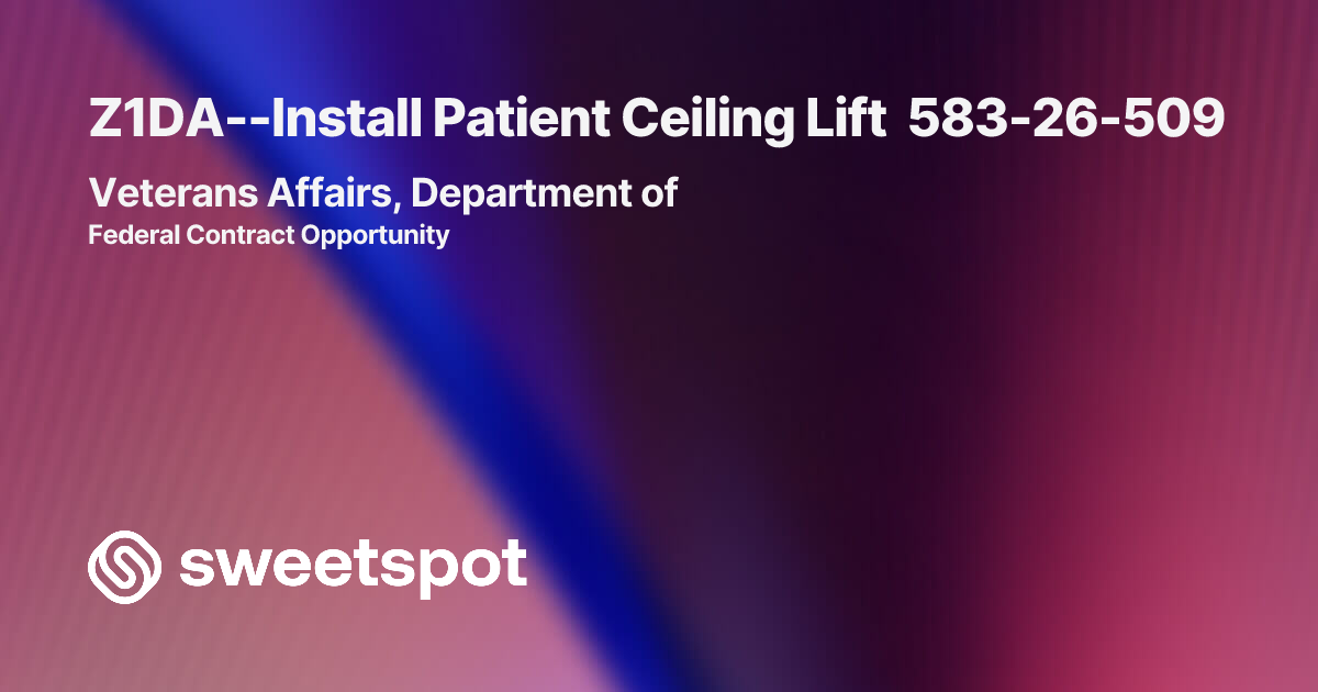 Z1DA--Install Patient Ceiling Lift 583-26-509